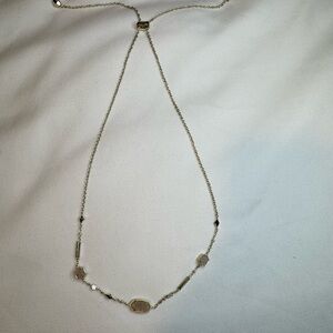 Adjustable Kendra Scott Gold Necklace with Clear Accents